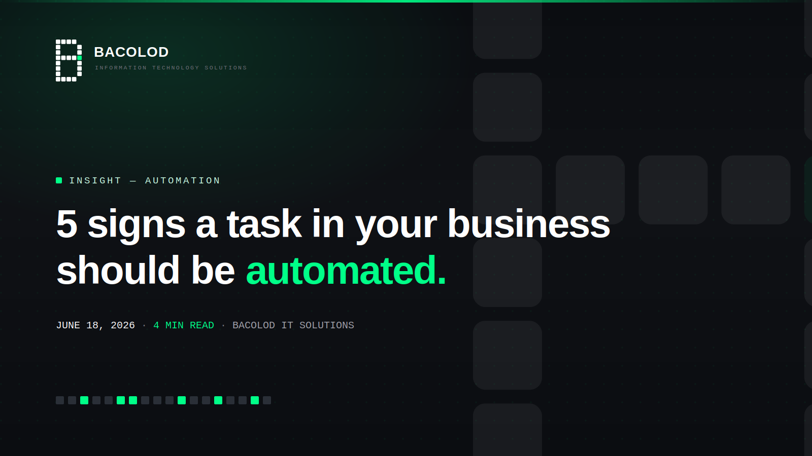 5 signs a task in your business should be automated
